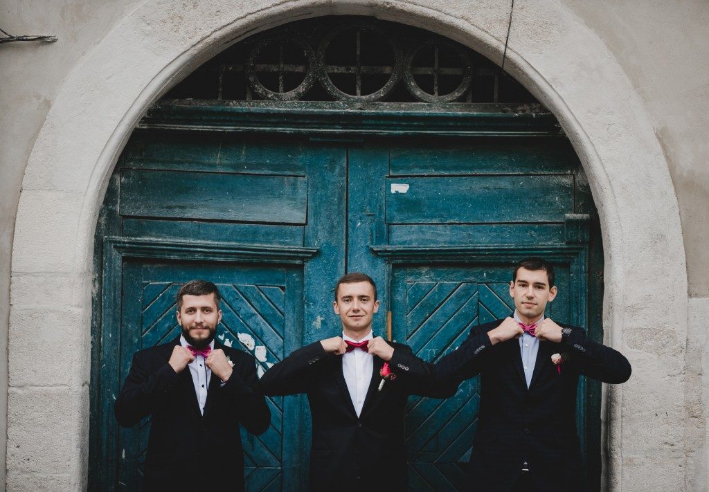 bachelors with red bow tie