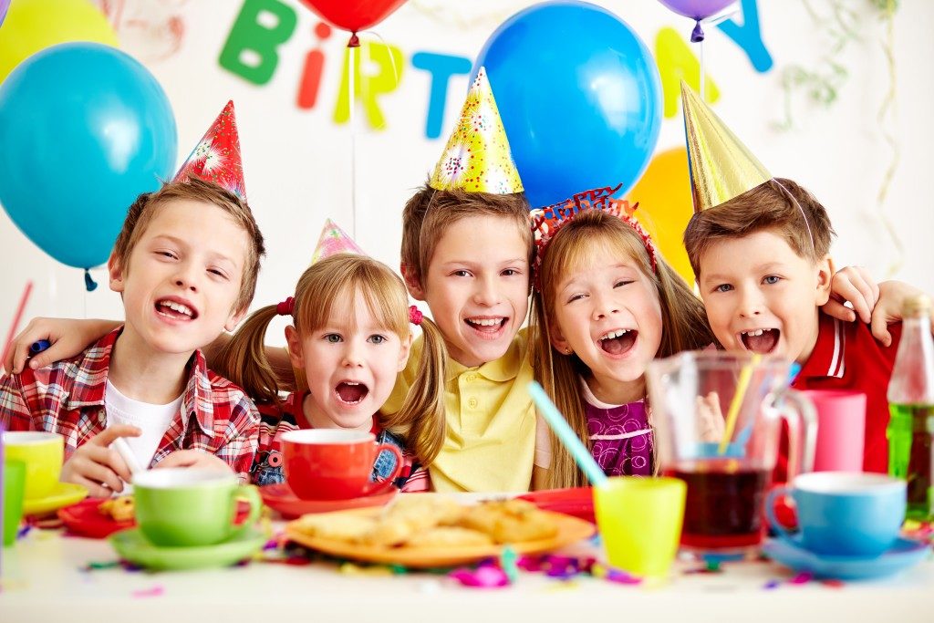 happy kids at a birthday party