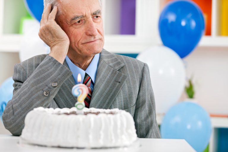 man celebrating his birthday