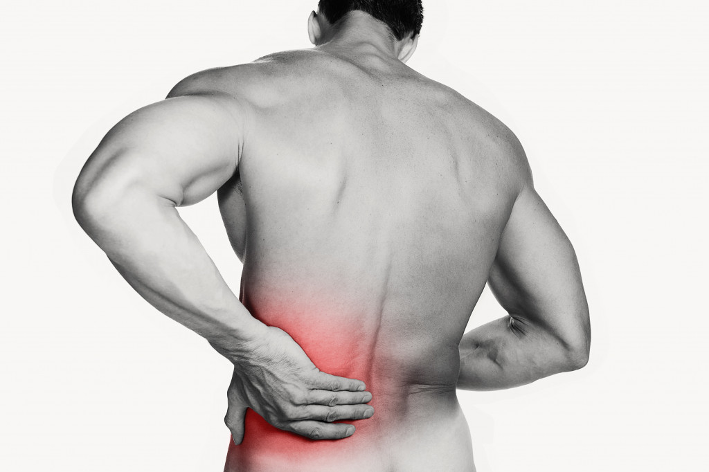 A man with back pain